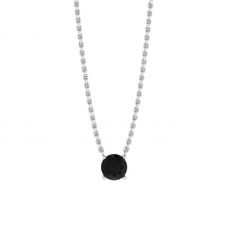 Classic Solitaire Diamond Necklace on Thin Chain