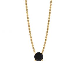 Classic Solitaire Diamond Necklace on Thin Chain Yellow Gold