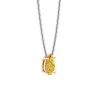 Pear Shaped Fancy Yellow Diamond Chain Necklace Rose Gold, Image 2