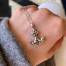Anchor Sapphire Pendant in 18K Yellow Gold, Image 6