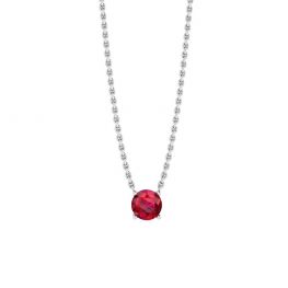 1/2 carat Round Ruby on White Gold Chain 1/2 carat Round Ruby on White Gold Chain