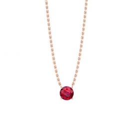 1/2 carat Round Ruby on Rose Gold Chain 1/2 carat Round Ruby on Rose Gold Chain