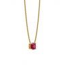 1/2 carat Round Ruby on Yellow Gold Chain, Image 2
