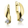 Small Earrings with 3 mm Diamond - Ruban Collection, Image 3
