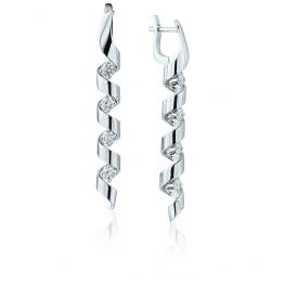 Long Earrings with Diamonds 0.88 ct - Ruban Collection Long Earrings with Diamonds 0.88 ct - Ruban Collection