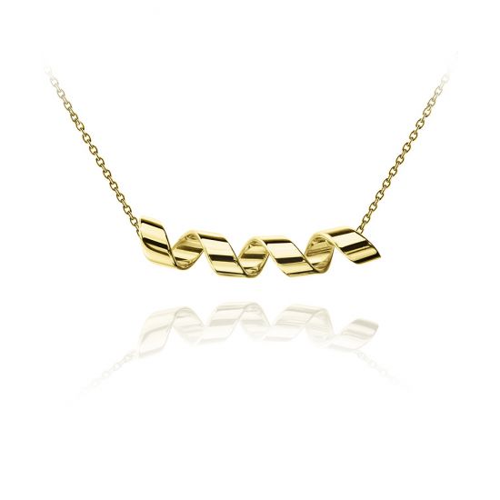 Smile Necklace in 18K Yellow Gold - Ruban Collection, Enlarge image 1