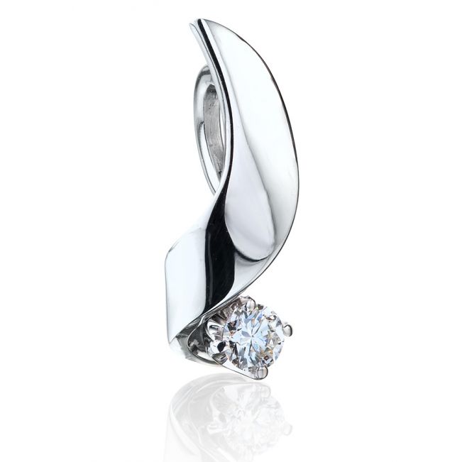 Pendant with 3 mm Diamond - Ruban Collection - Photo 2